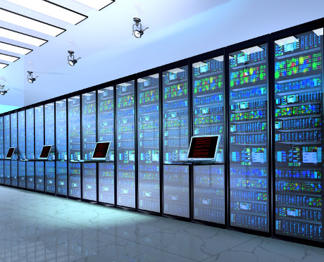 Modern data center racks and servers
